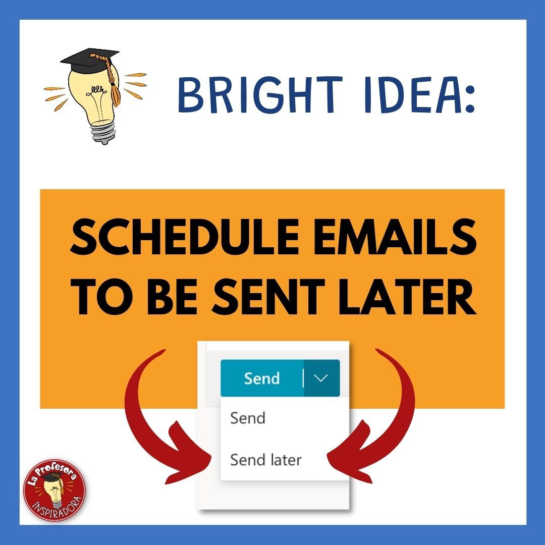 Figuring out the 'send later' feature was a game changer for me! It's far more efficient for me to write emails when I have time & schedule them to be sent later. It also helps make sure I don't forget anything!

Do you do this too?

#teachertwitter #educhat #teachertips