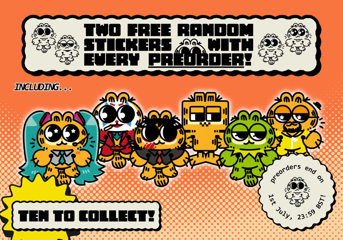 😸GARFZINE: ISSUE 2 PREORDERS ARE NOW OPEN!💥🌈
50 pages of Garfield goodness by 90 different artists plus postcards and stickers as well as a special preorder bundle only available until July 1st!‼️🙀
🌟
L1nk in replies!