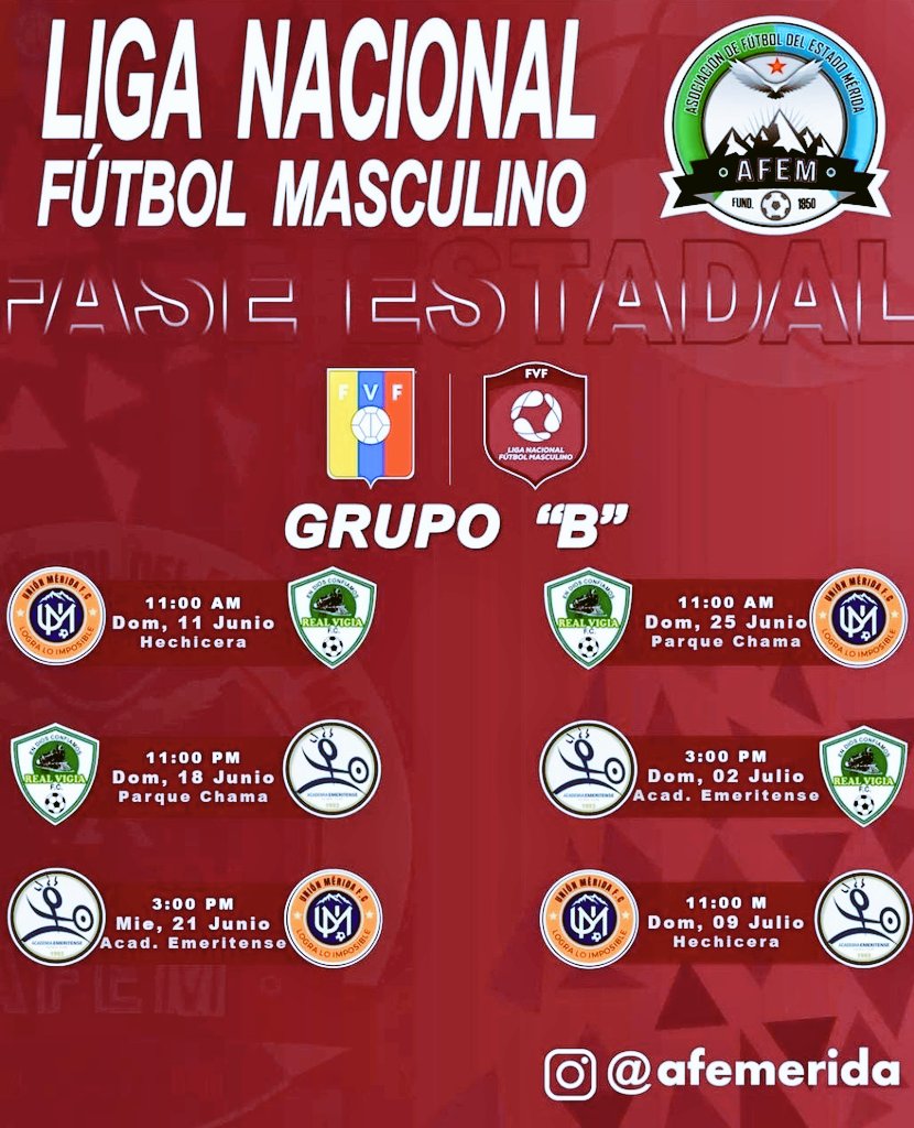 FCalienteRadio's tweet photo. Esté fin de semana se inició la @LigaFUTVE3 el Estado Mérida con 6 equipos. https://t.co/2unCFDsyiY