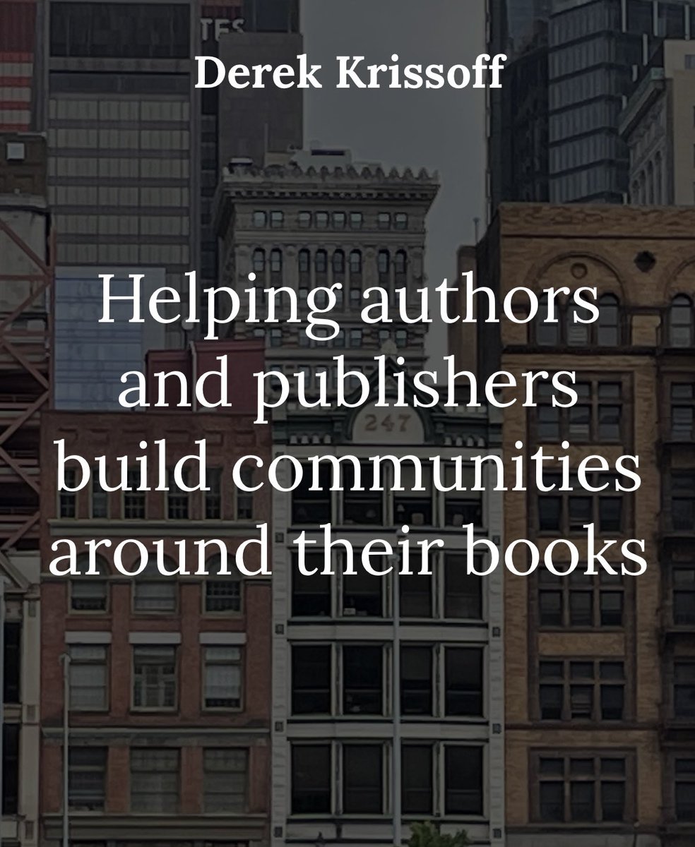 DerekKrissoff's tweet image. I may have quit my job, but I’m still sitting on the same couch hoping to do some of the same work. Authors and publishers: I’m here to write marketing material, help with proposals and questionnaires, and think about building community around your books: derekkrissoff.com