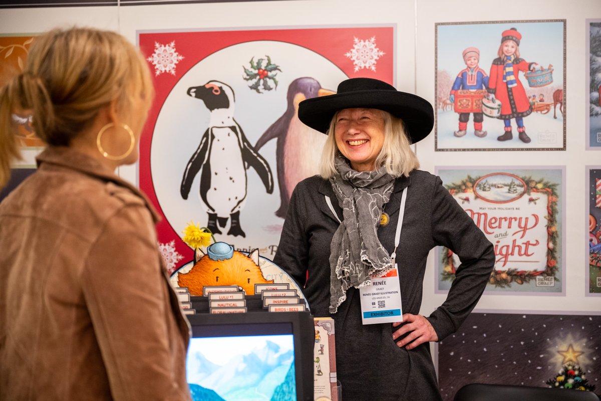 Weekends can make us smile 😊 What made you cheerful this weekend?

📸: Renée Graef (Renée Graef Illustration) at #SURTEX 2023