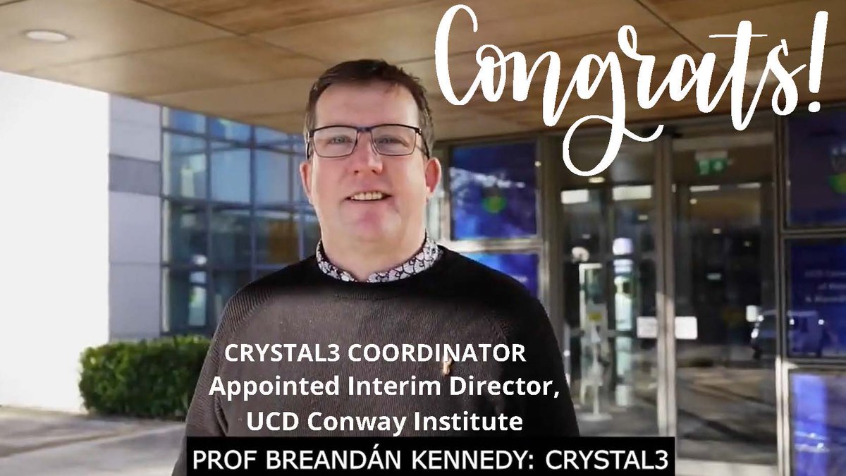 Crystal3Project's tweet photo. Huge congrats! to our incredible coordinator, Prof Kennedy, on being appointed Director of the prestigious Conway Institute in @ucddublin Wishing you continued success in this new role! We are fortunate to have you at the helm @BreandanKennedy @UCD_Conway 
https://t.co/OL4Ss1qsSm https://t.co/cNoaJkP9kO