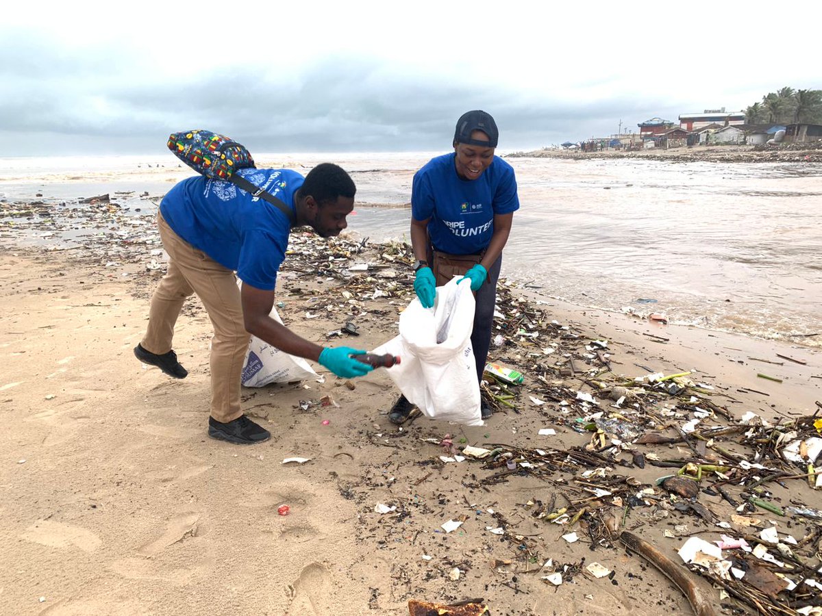 On 10th June #GRIPE in conjunction with #Voltic and #cocacola organized a beach cleanup at laboma beach to mark the World Environment Day,  observed worldwide, making it an ideal occasion to highlight the importance of beach #marinepollution #beatplasticpollution #unep