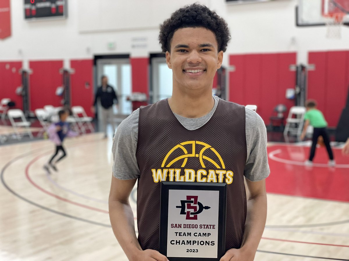 FullTimeHoops1's tweet photo. Your Aztec Team Camp Session 2 champions: 

The El Camino Wildcats, 34-30 win over Windward. 

Outstanding efforts from 2024s Euan Davis and Isaiah Pomare. The Wildcats defeated Mission Hills, San Ysidro and Carlsbad on the final day. https://t.co/IoXdDqKw4Z