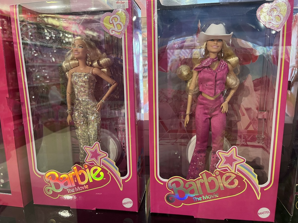 Barbie the movie dolls have arrived in the uk but £85 in hamleys😭 hoping for a miracle at this point to find them cheaper 😅🤞