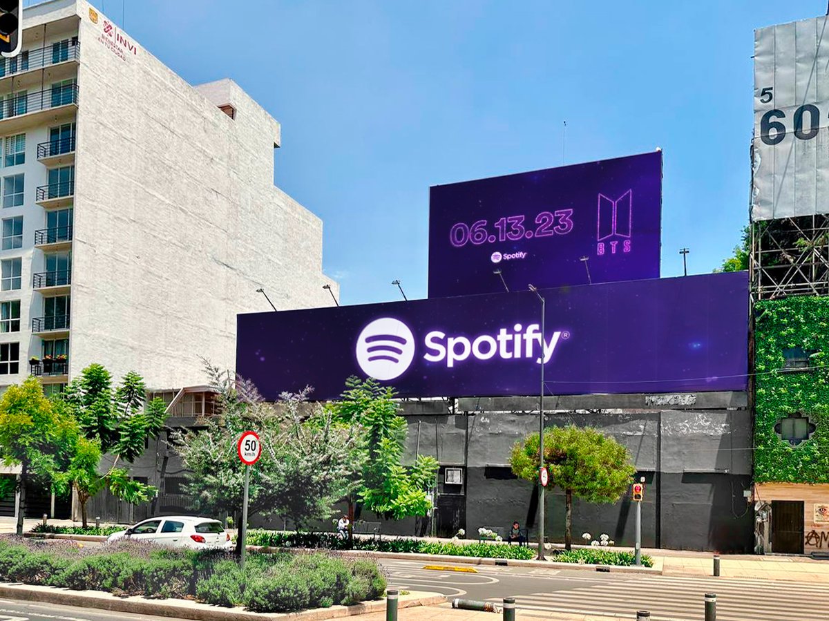 Spotify's tweet photo. 💜💜💜 spotted around the world 👀 https://t.co/ezA0lgMXlN