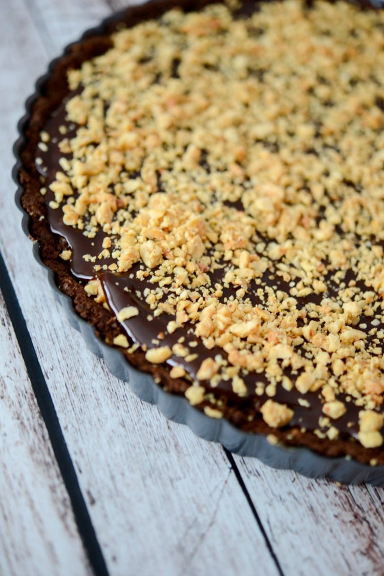 CarriesExpKtchn's tweet image. No Bake Peanut Butter Tart with Dark Chocolate Ganache  carriesexperimentalkitchen.com/no-bake-peanut…