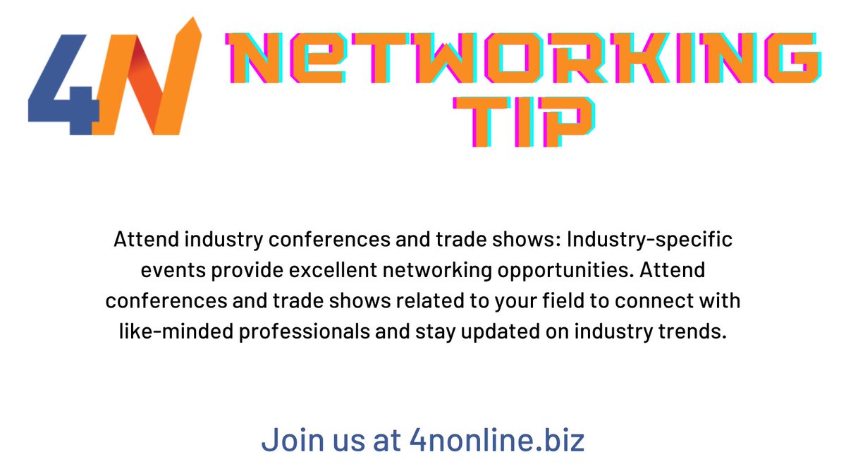 Hi #Bizhour we have a #networking tip for you!

Why not join us over at 4nonline.biz

#networkingworks #networkingevent #businessgrowth #businessowner #mhhsbd
