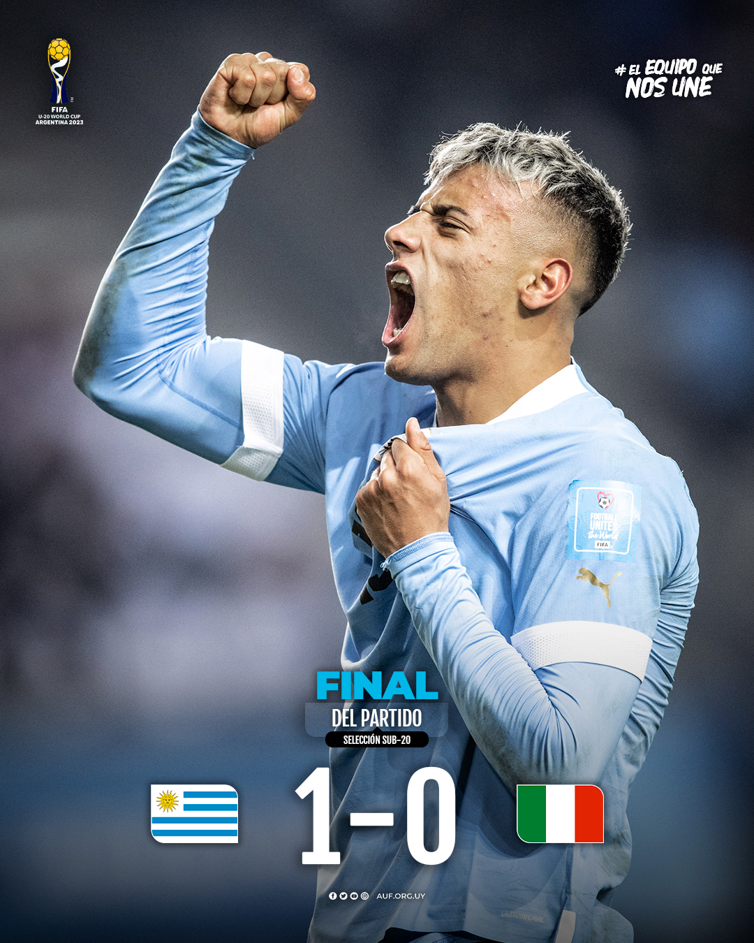 URUGUAY CAMPEÓN DEL MUNDO SUB 20, MUY SUPERIOR A ITALIA EN LA