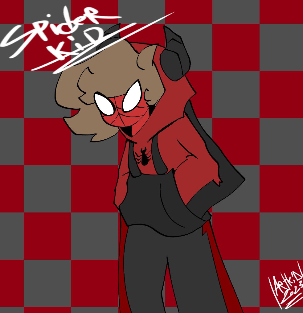 ShallyArtdemon's tweet image. Introducing spooder kid #Spidersonas