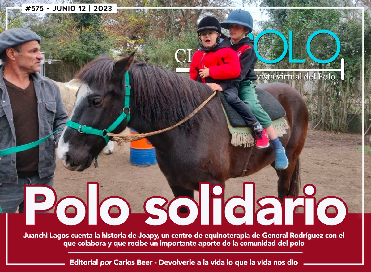 REVISTA CLICKPOLO 575! 
Polo Solidario: Juanchi Lagos cuenta la historia del centro de equinoterapia Joapy. Además, polo en Brasil, Francia, España, Uk, USA y Marruecos. 
Click en clickpolo.com.ar

<a href="/asocdepolo/">Asoc. Arg. de Polo</a> <a href="/JoapyCentro/">Joapy Centro de Terapias Equinas</a> <a href="/HelvetiaPolo/">Helvetia Polo</a> <a href="/MARAGATA_POLO/">Maragata Polo Team</a> <a href="/PoloChantilly/">Polo de Chantilly</a>