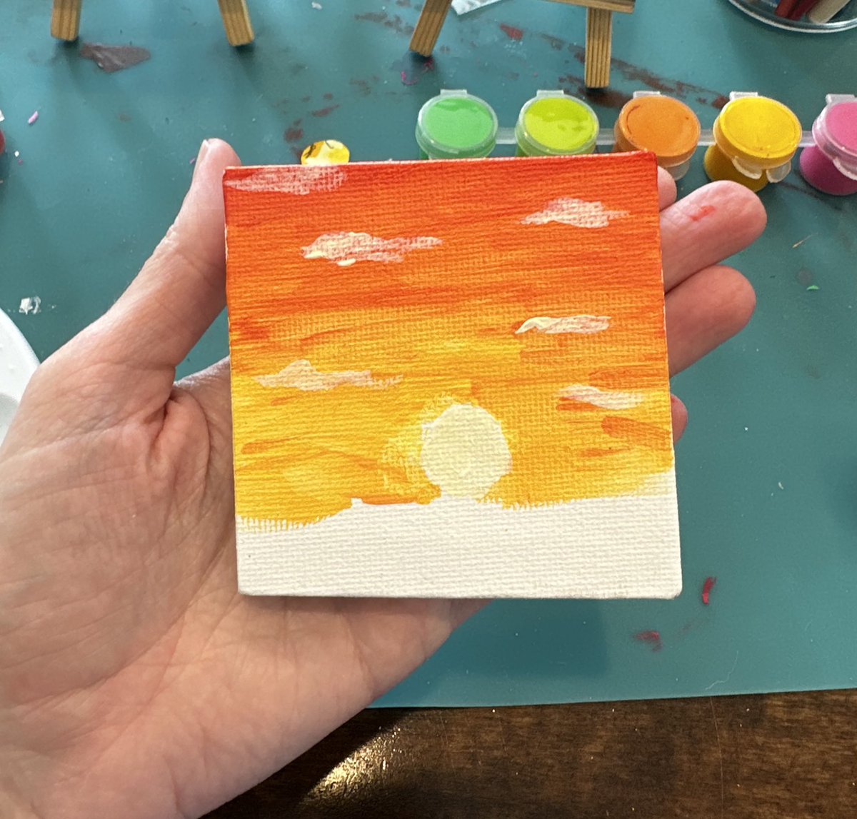 Lady Demosthenes on Twitter "Did a tiny canvas painting today! I think
