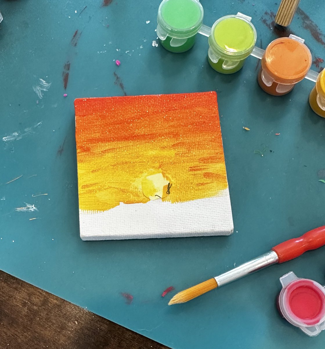 Lady Demosthenes on Twitter "Did a tiny canvas painting today! I think