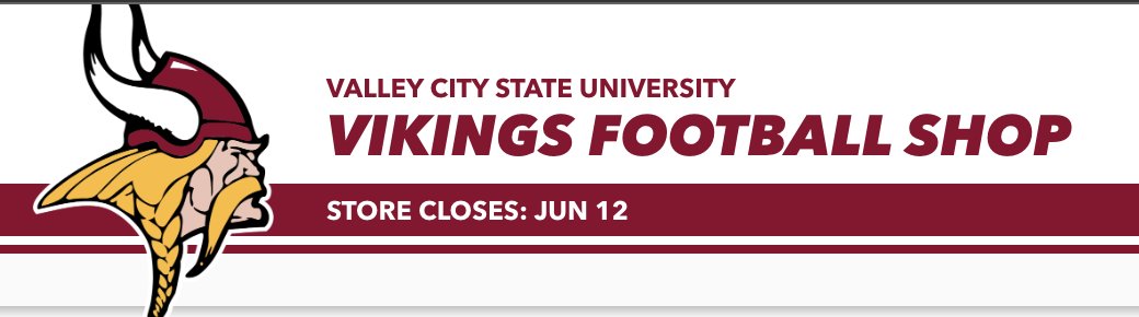 The VCSU Football Summer BSN Store CLOSES TODAY! Update your Viking Football Gear for the upcoming season and pack Lokken Stadium in Cardinal!

bsnteamsports.com/shop/GLXr2Bcbw3

#VIKINGPRIDE