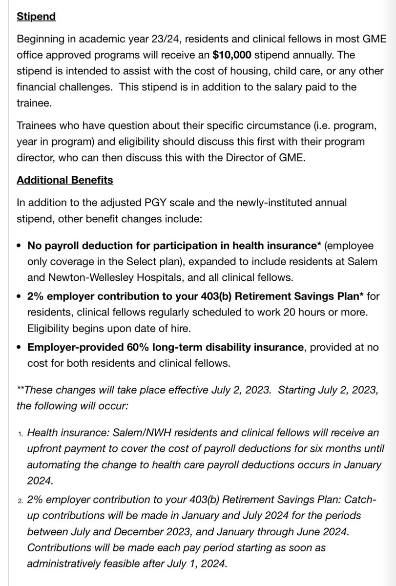 How and why did MGB offer these benefits to residents?