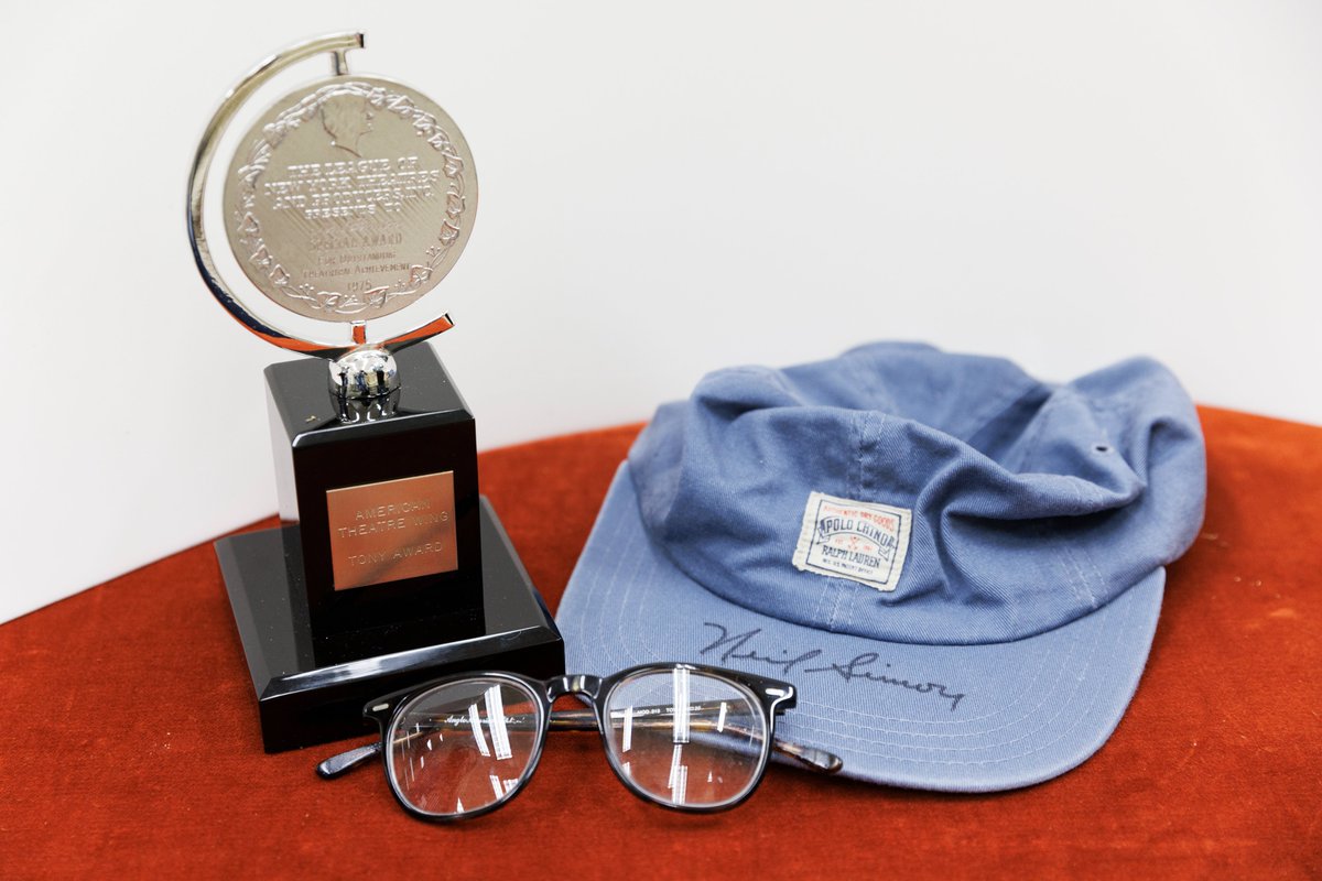 We're celebrating @TheTonyAwards by showcasing items from the @librarycongress outstanding Performing Arts collection. Let's kick it off with Neil Simon's Tony Award. LOC is the home of more than 7,700 manuscripts and papers of Simon. loc.gov/item/webcast-1… #TonyAwards 🧵