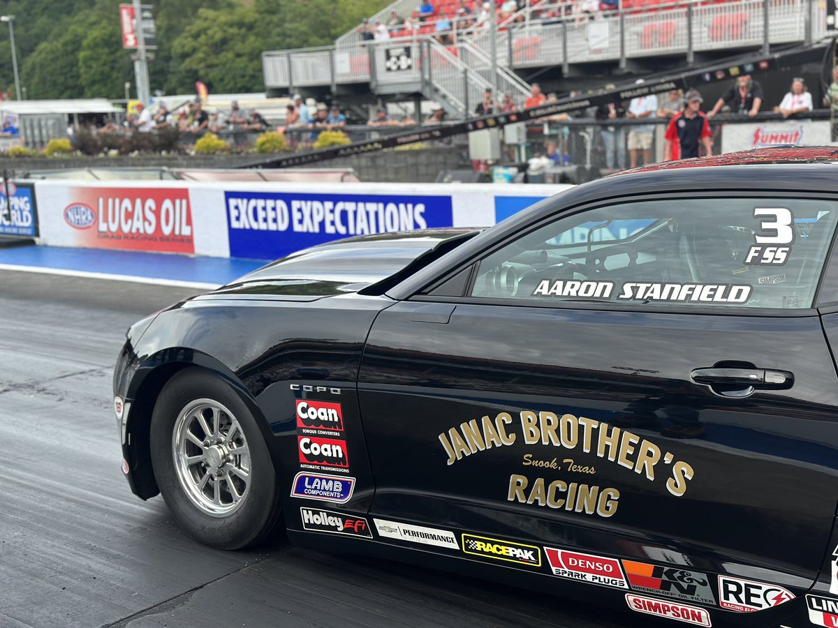 It’ll be a battle of Ford vs. Chevy in the Final Round at the #ThunderValleyNats! Who’s going to take it all home? 🏆 

Del Holbrook will have lane choice over Aaron Stanfield! 

#NHRA #FactoryStockShowdown 
@FlexjetCareers @Flexjet @NHRA