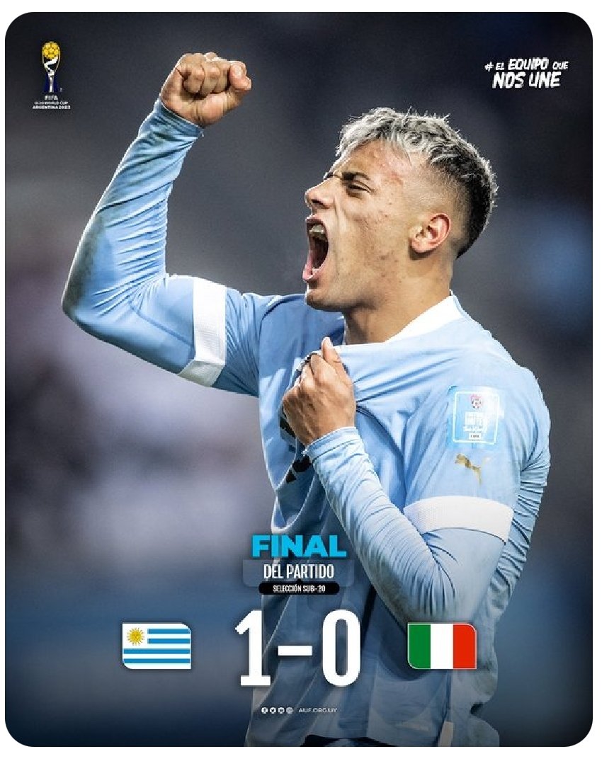 Uruguay campeón del mundo Sub 20. Mucho fútbol para un país tan pequeño.