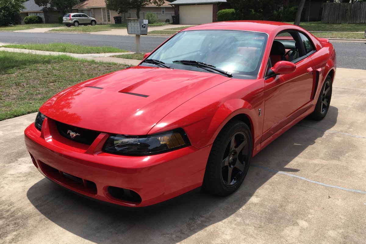 Now live at BaT Auctions: 3,700-Mile 2003 Ford Mustang SVT Cobra Coupe. bringatrailer.com/listing/2003-f…