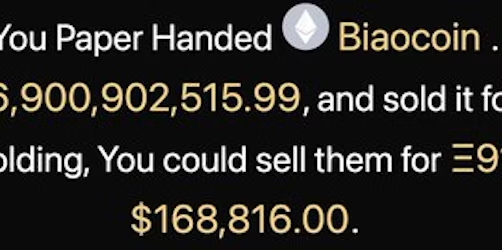 Had a friend fumble generational wealth from <a href="/biaocoin/">Biaocoin</a> 

Don't make the same mistake with $OXBT
