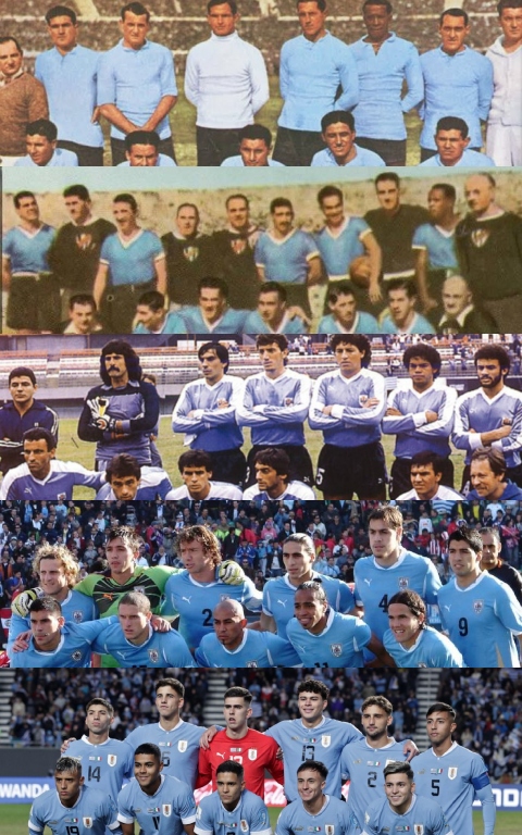 En 1930, campeones del mundo en casa. En 1950, campeones del mundo en Brasil firmando El Maracanazo. En 1987, campeones de América en Argentina (época de Maradona). En 2011, campeones de América en Argentina (época de Messi). En 2023, campeones del mundo U20 en Argentina. Un país