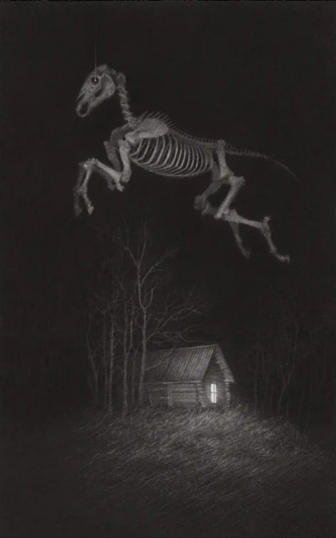 'A Sleepless Night' by Babs Webb

#babswebb #illustration #skeleton #nightmare