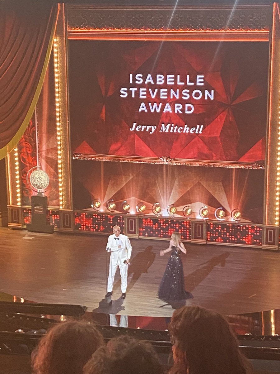 TheStage's tweet image. Director and choreographer Jerry Mitchell wins the Isabelle Stevenson Award for his work on Broadway Cares. “Anyone can make a difference” he says.