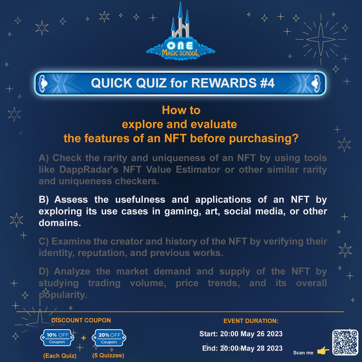 OneMagicSchool's tweet photo. 🏆 Ting ting! #OMSQuiz 4 has ended!  
Thank you all for participating enthusiastically. 🙌 
The most accurate answer is: B 
The explanation will be provided in the comment section below 👇 

 #oms #onemagicschool #omsevent https://t.co/MKae39f5FV