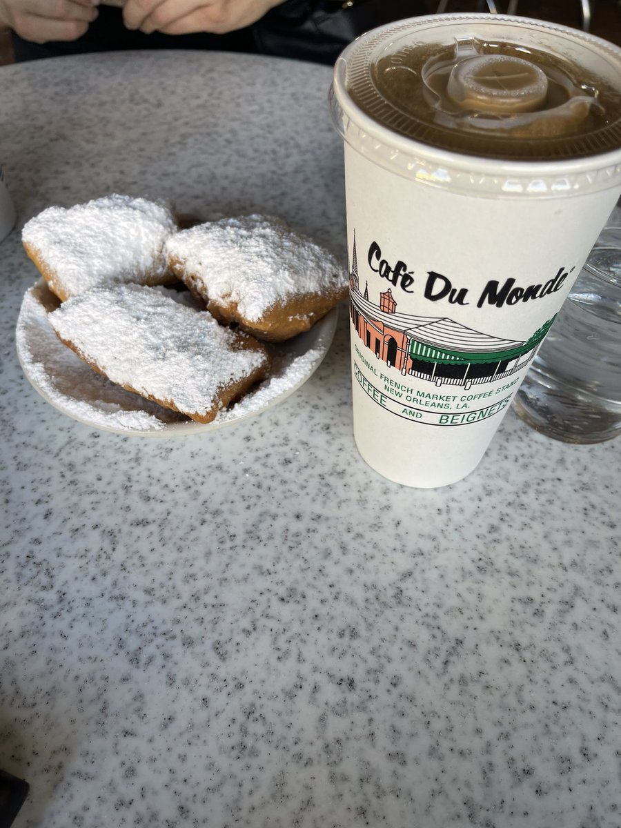 When in NOLA 😋 #cafedumonde #NOLA #frenchquarters #beignets