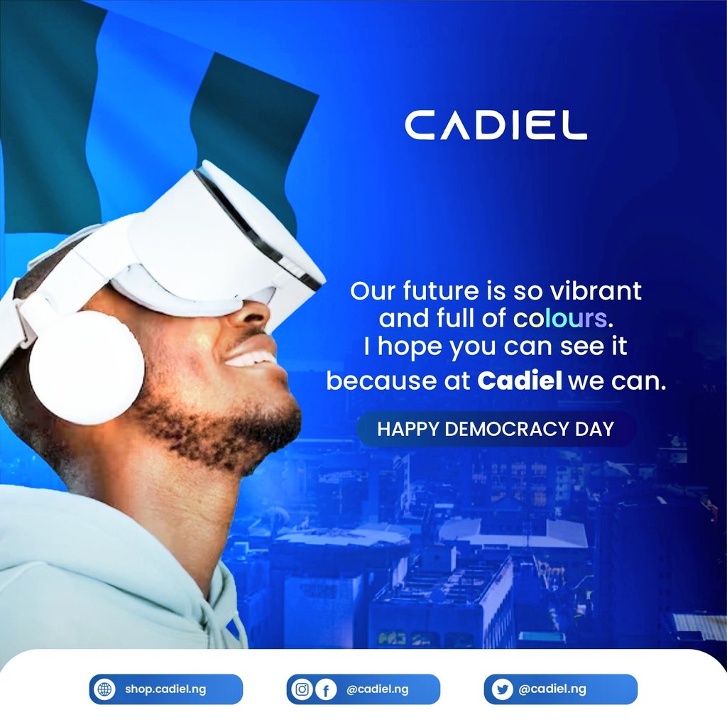 Our future is so vibrant and full of colours. I hope you can see it because at CADIEL we can. 
Happy Democracy Day 🇳🇬