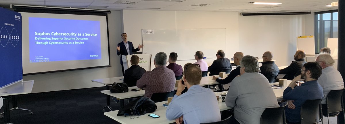 SnapperNetworks's tweet image. Kudos to Tony Cosma from #Sophos for two great cybersecurity presentations in Hamilton and Tauranga last week. Thanks to our great reseller partners for attending and improving their #cybersecurity knowledge.