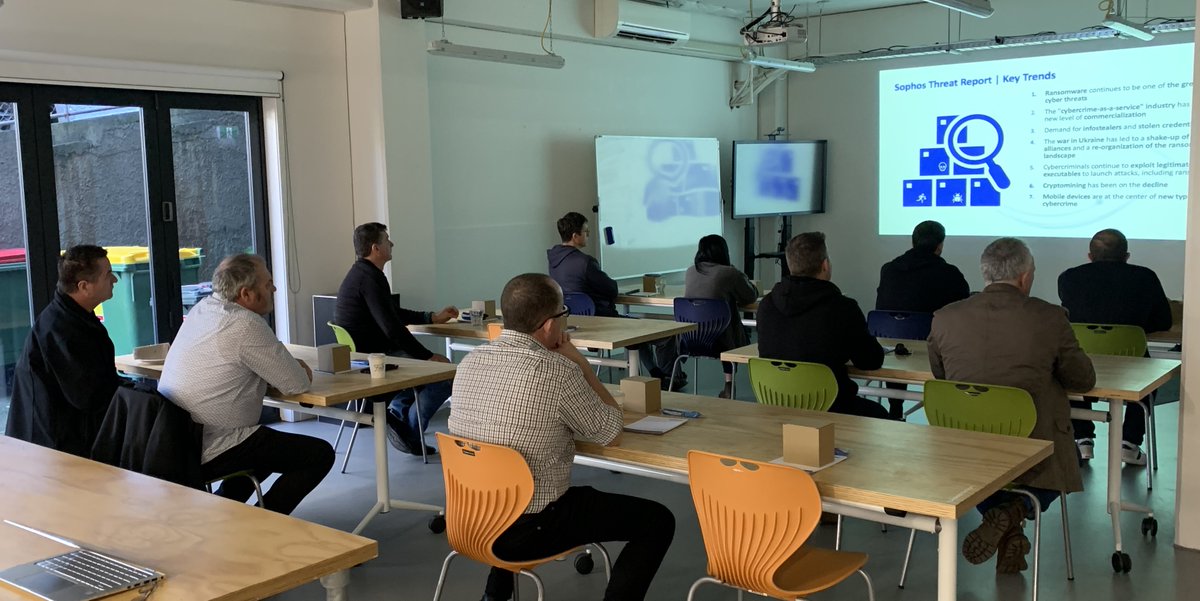 SnapperNetworks's tweet image. Kudos to Tony Cosma from #Sophos for two great cybersecurity presentations in Hamilton and Tauranga last week. Thanks to our great reseller partners for attending and improving their #cybersecurity knowledge.