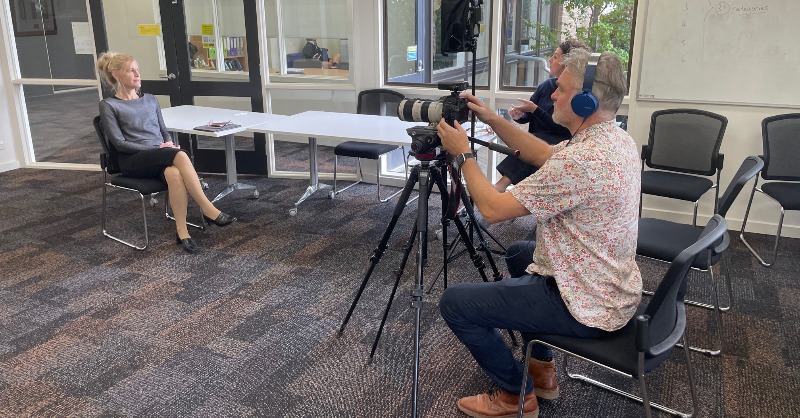 MonashQLab's tweet image. We are thrilled to be working on our very own Monash Q Project impact video. This is behind the scenes last week at Wantirna College, they're doing some amazing work. Can't wait for you to see their story. #UsingResearchBetter #QURE