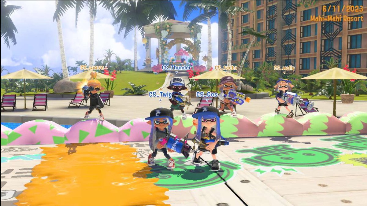 We won the Splatoon 3 championship 2023 Qualifier #2!!! GGs to everyone we faced and we'll see you in Seattle!!!
Roster:
- <a href="/cs_thunder5/">Thunder</a> : Splash
- @GOSTAKESTHEL : Splash
- <a href="/Wave_3K/">Wave🌊</a> : Ballpoint/Liter
- <a href="/Twig_Spl/">Twig 🍙</a> : 52 gal
<a href="/WORMDAWG_GOD/">tacko</a> : Cheerleader
<a href="/wallyspl3/">wally</a> : Cheerleader