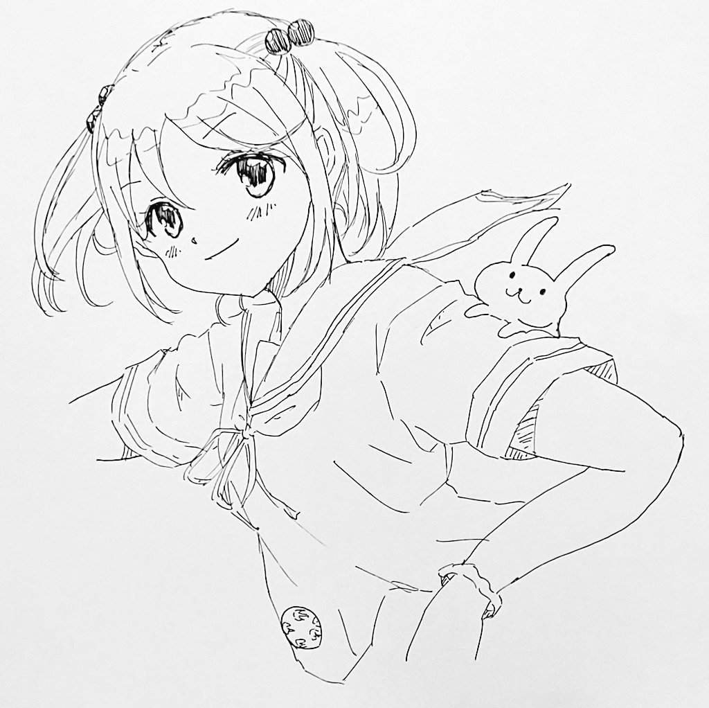 #線画を置いておくと絵師さんが色を付けてくれると聞いて (人*'∀`)。*゜+