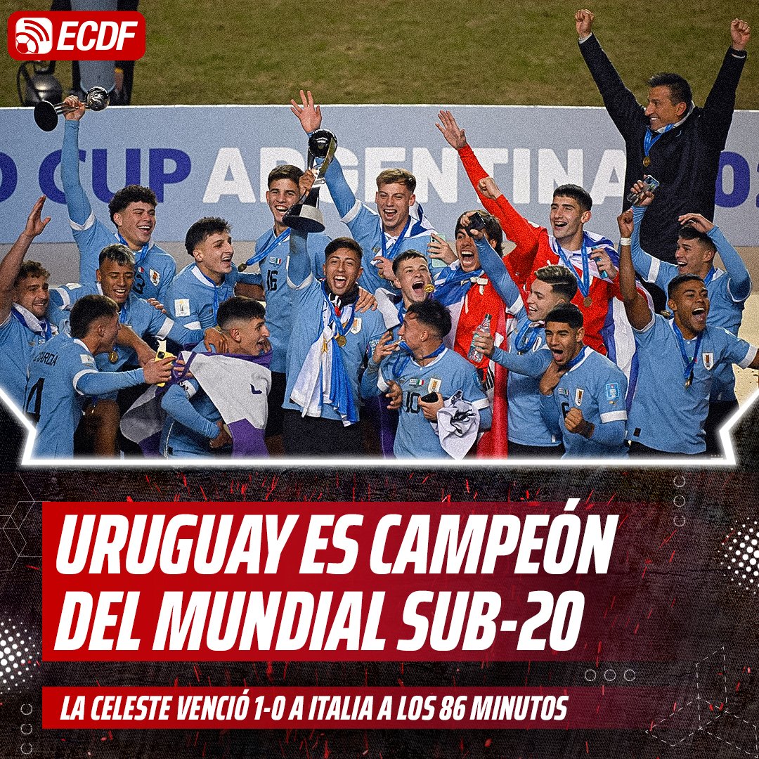 URUGUAY CAMPEÓN DEL MUNDO #SUB20! Venció a #ITALIA sobre el final