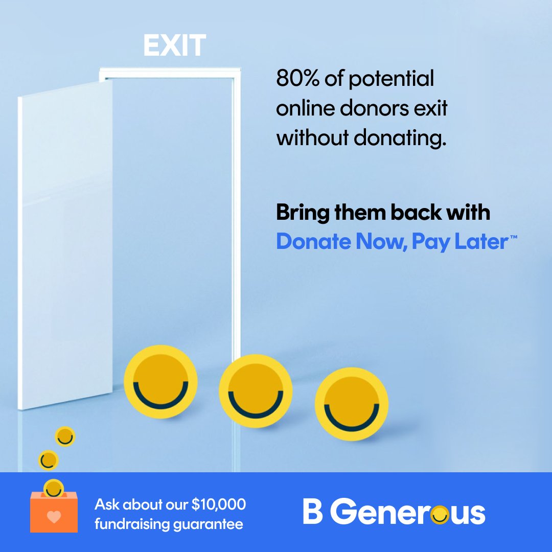 #letsbegenerous #donatenowpaylater #BGenerous