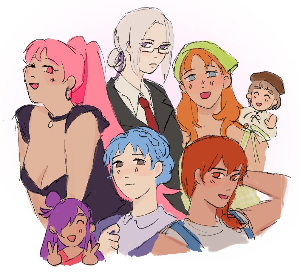 wanted to draw lysithea as an OL and it turned into a dating sim concept lol