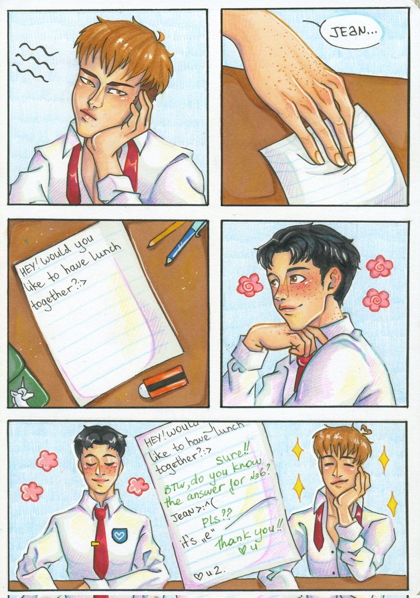 Jumping into Day 2 of #jeanmarcoweek2023 !
I am so happy to draw my favorite boys again, so here is my interpretation of the 'letters'
 #jmweek23 #marcobodt #jeankirstein #attackontitan
