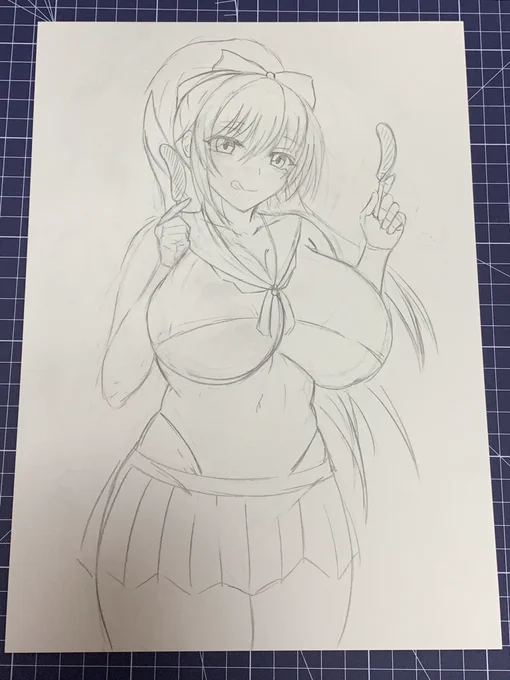水着イラストラフver 服装の希望を受けた島風さんっぽい水着です
