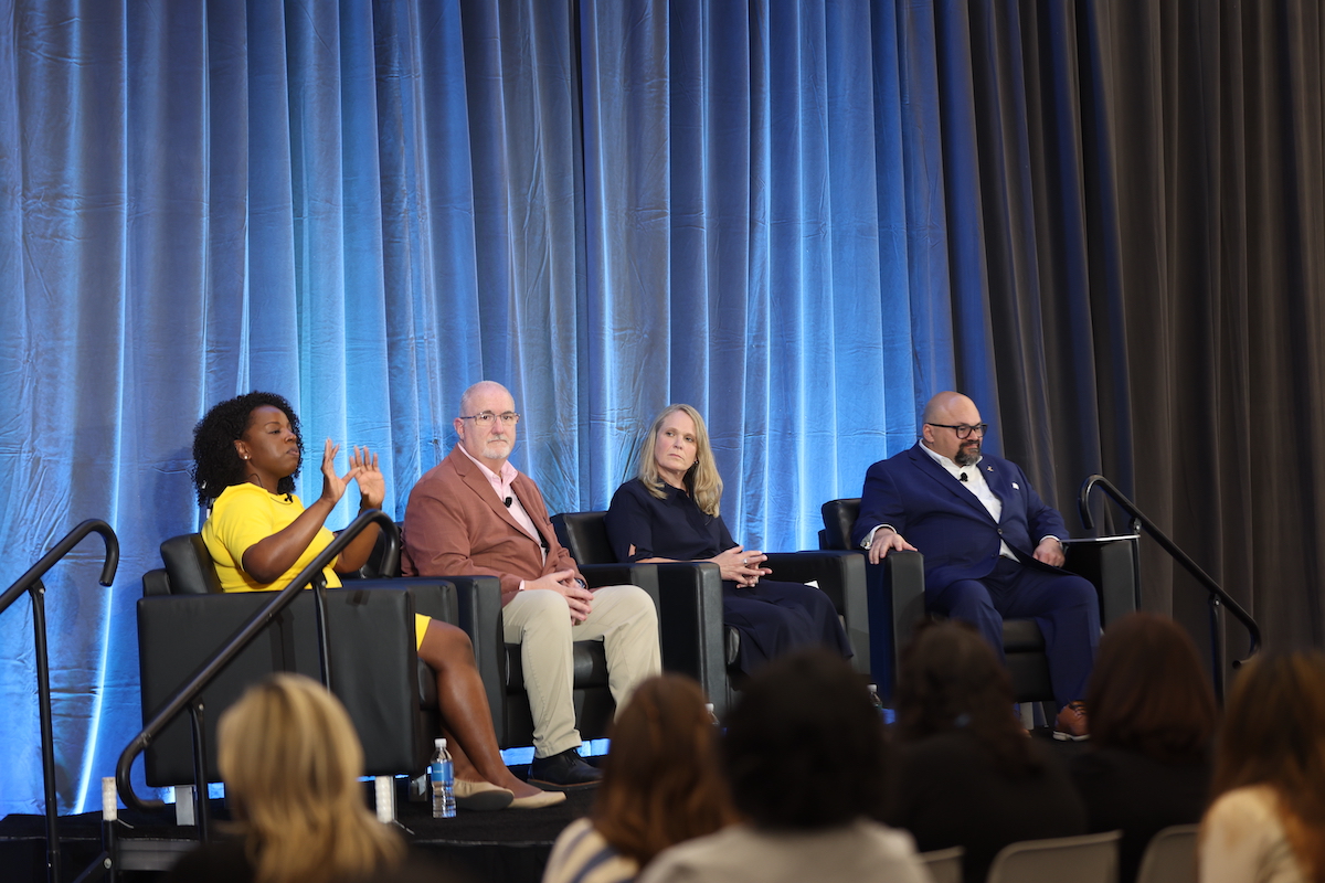 Anjelica Dortch, Ken Meyer, and Megan Smith-Branch take the stage at #SHRM23 for an interactive discussion on the use of #AI in the workplace and how #HRpros, policymakers, and regulators can navigate this futuristic realm.