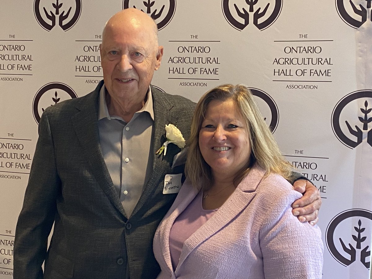 Very well deserved today Dad ! Ontario Agricultural Hall of Fame Induction !
