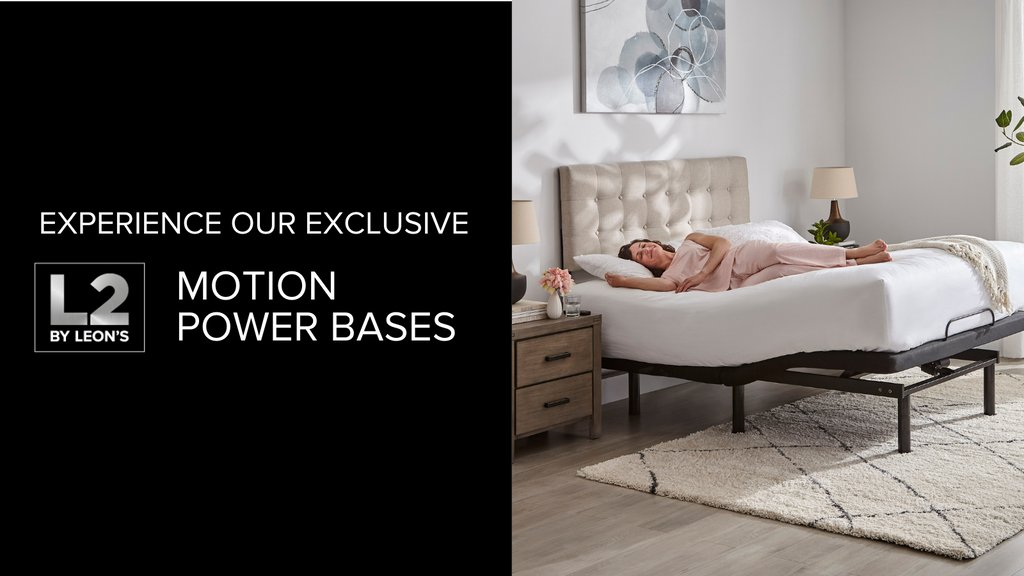 LeonsFurniture's tweet image. Having trouble sleeping? It might be time to invest in an L2 #AdjustableBase! 🙌🏼 Your sleep experience will be customized to fit your sleep needs! This week at Leon’s get our L2 Bases starting from $799! Shop in-store and online today! 😍
 
Shop here -&amp;gt; l8r.it/Mi1d