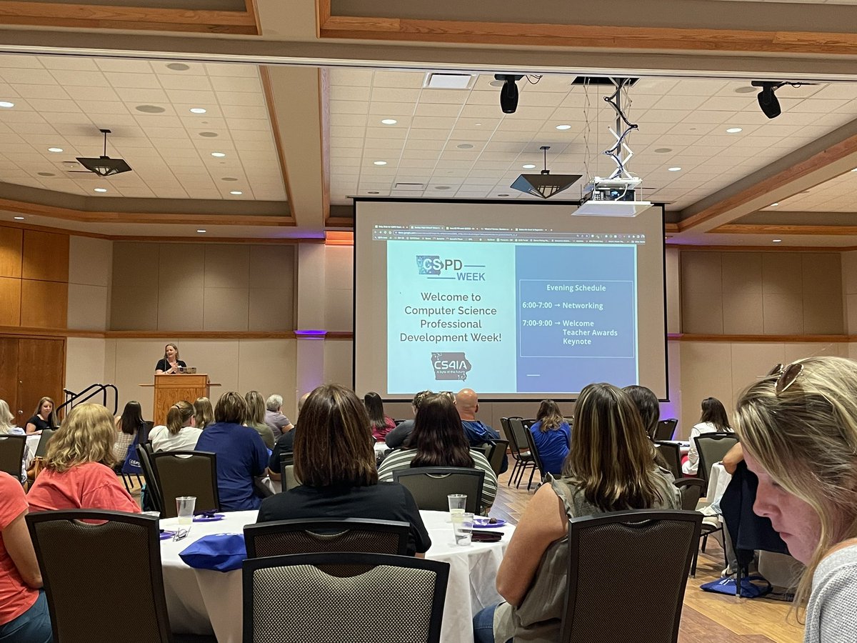 cariteske's tweet photo. Excited to be attending the kick off for #CSPDWeek! What an amazing opportunity for #iowaeducators! ๐๐๐ป๐ #CS4IA @wellkcomm https://t.co/ewOkyQ9gcb