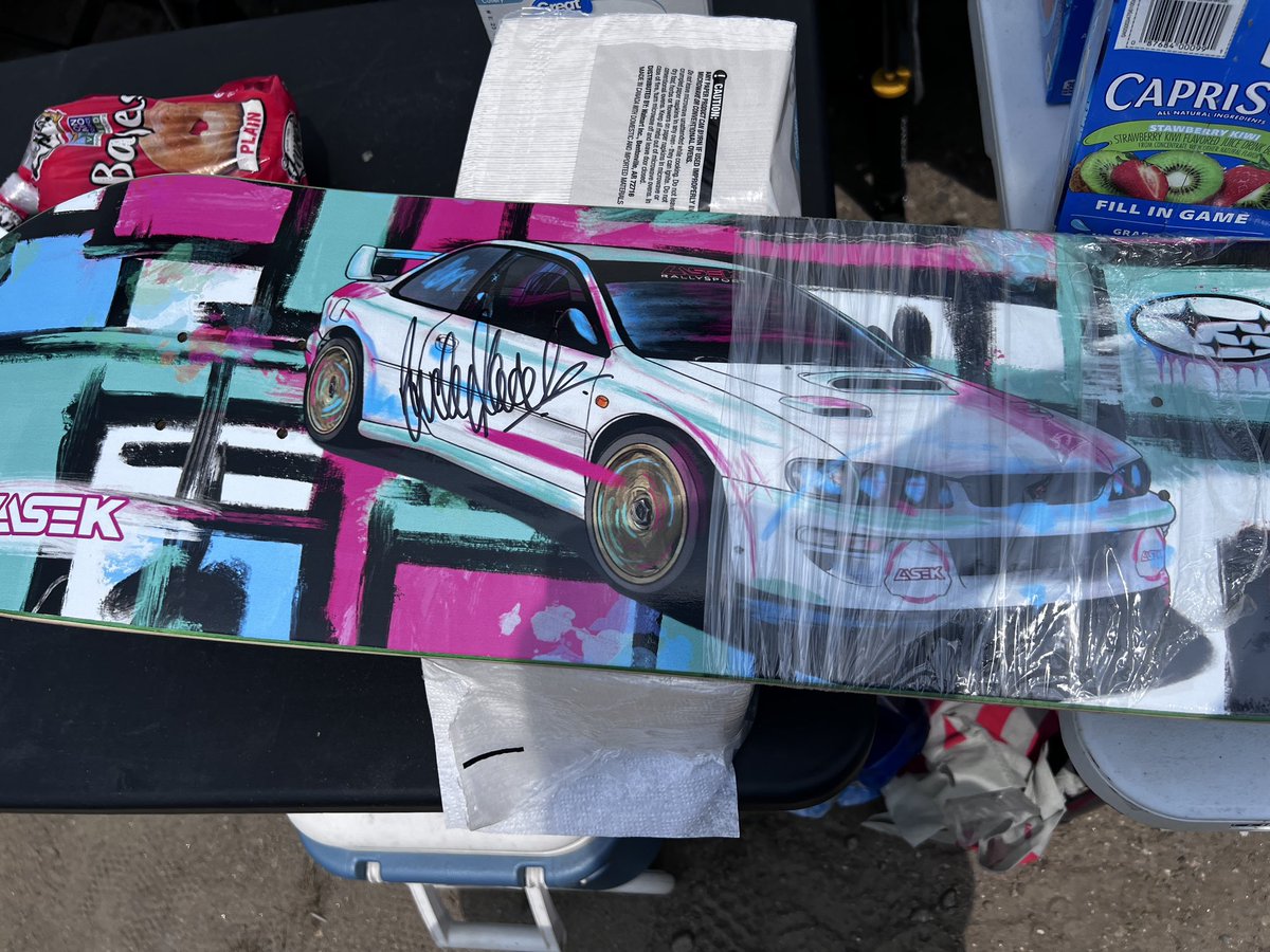 Carrrrrieee_vt's tweet photo. Bought a special edition Bucky Lasek skateboard deck today at #WBM23 and of course needed it to be signed by Bucky!! 
Such an amazing day today!!!
@subaru_usa @SubaruOfNewEng #subaruambassador https://t.co/CrR47N17sa