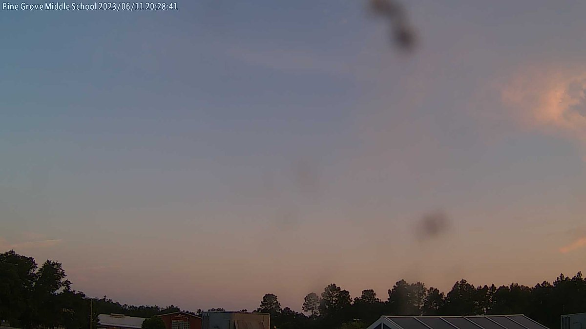 Pine Grove Middle School at sunset and it's 83.4 F.