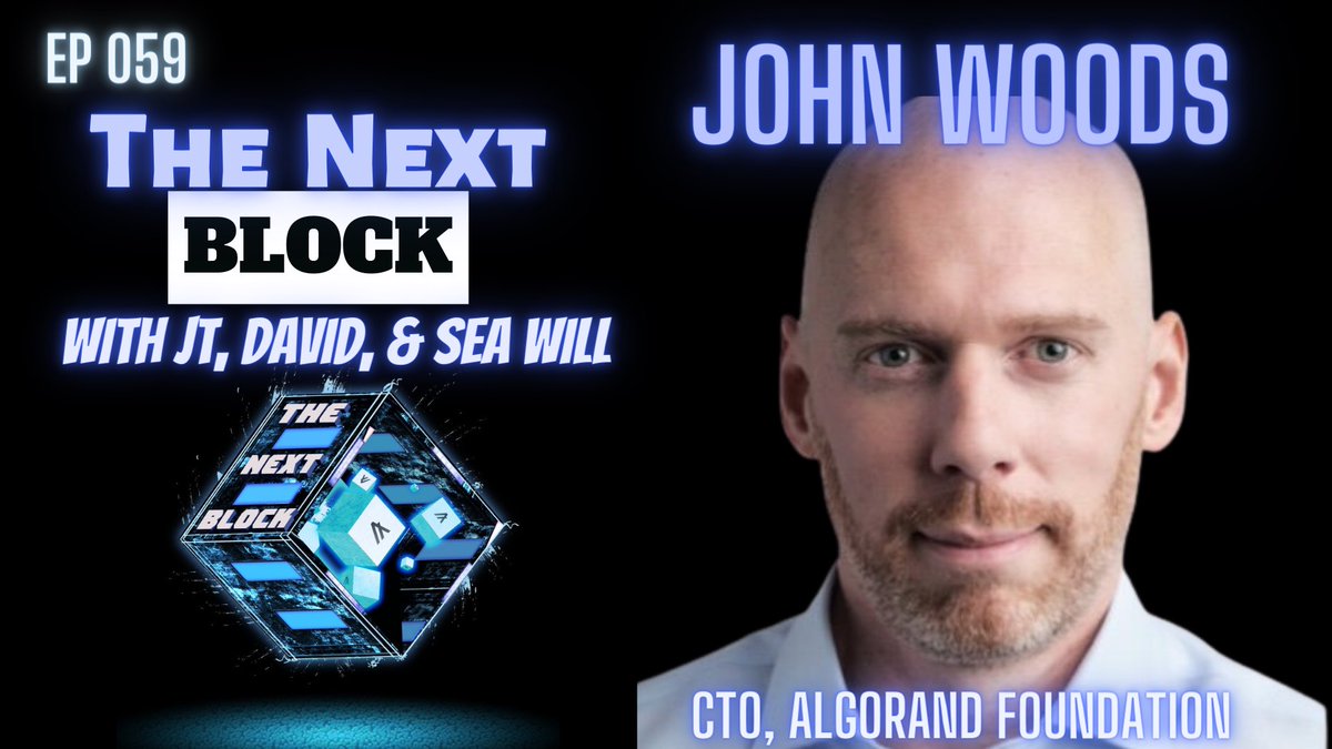TheNextBlock3's tweet image. 🔥Tomorrow we welcome the wonderful @JohnAlanWoods onto our show for ep 59!

🧠 For those that are unaware, John is the CTO @ the @AlgoFoundation &amp;amp; we are excited to discuss what the future has in store for $ALGO!

Catch it here @ 1pm EST, 10am PS:    👉 youtube.com/live/pIV0HYfai…