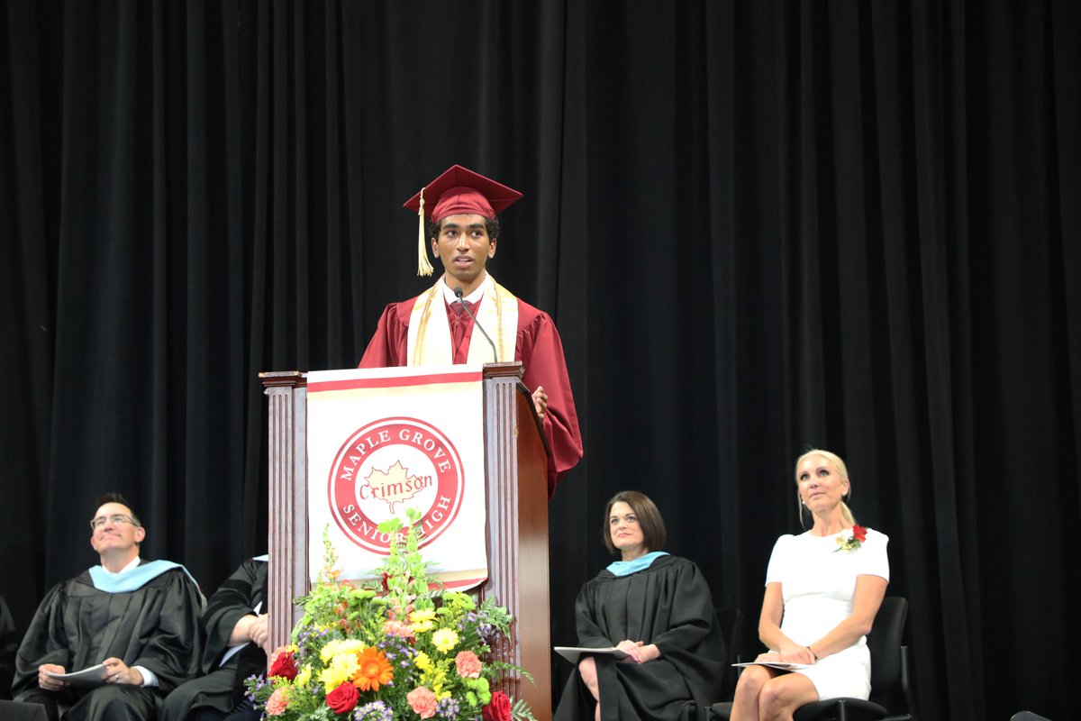 ISD279's tweet photo. Congratulations to the Maple Grove Senior High School class of 2023! 

"We continue to rise and overcome because positive growth often comes from adverse changes," student speaker Temple Landry said. https://t.co/GXbg6Ed83c