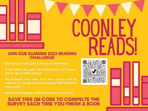 John C. Coonley Elementary (@coonleyes) on Twitter photo Join us for our Summer Reading Challenge. Let’s meet our goal of 5,000 books read! <a href="/NetworkCPS2/">CPS Network 2</a> <a href="/ChiPubSchools/">CPS - Chicago Public Schools</a> <a href="/AldMattMartin/">Alderman Matt Martin</a> #CoonleyReads #SummerReading Join us for our Summer Reading Challenge. Let’s meet our goal of 5,000 books read! <a href="/NetworkCPS2/">CPS Network 2</a> <a href="/ChiPubSchools/">CPS - Chicago Public Schools</a> <a href="/AldMattMartin/">Alderman Matt Martin</a> #CoonleyReads #SummerReading