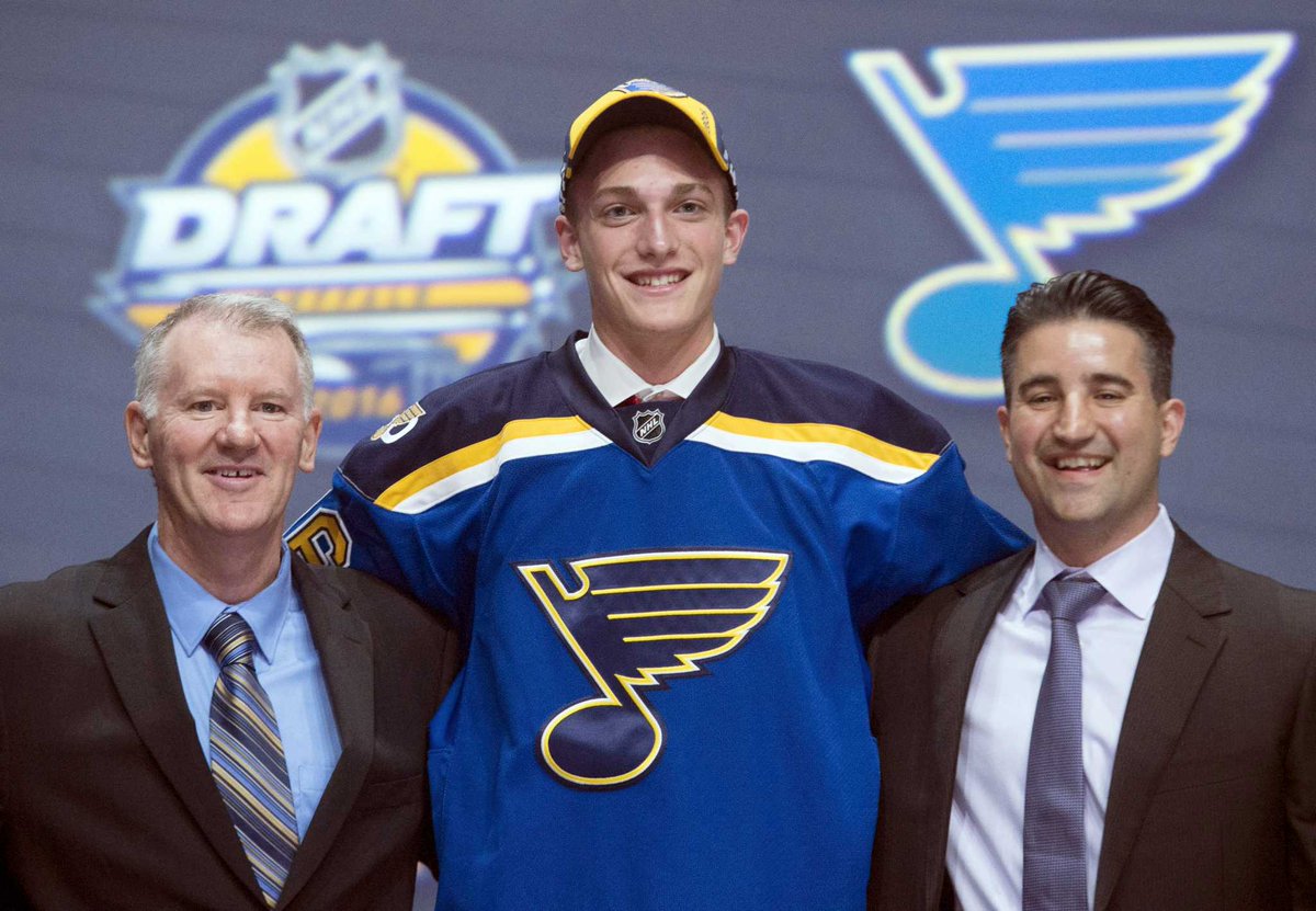 On this day in 2016, the Blues took Tage Thompson 26th overall #Hockey365 #StlBlues